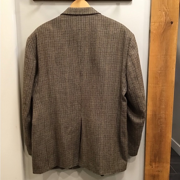 Haggar Houndstooth Blazer Checkered Plaid Suit Jacket Structured Sports Coat 42R - Picture 8 of 16